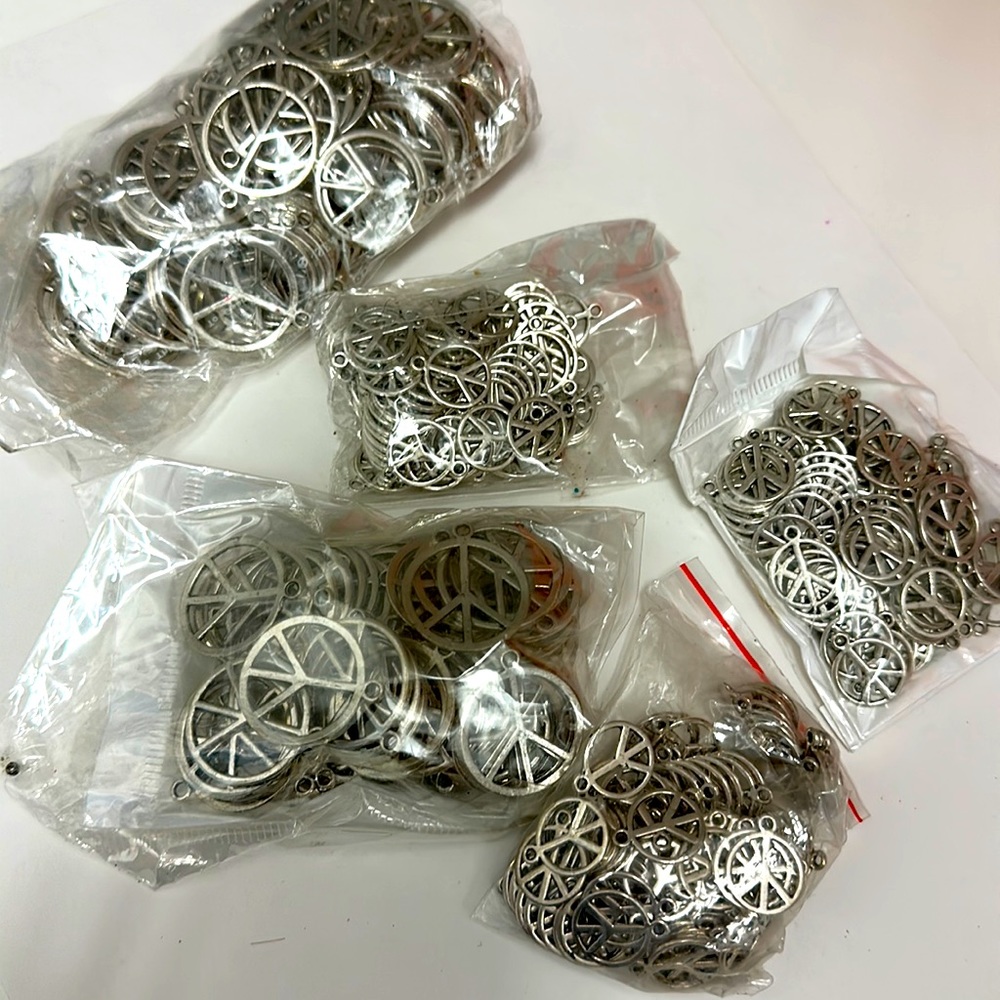 Peace Sign Charms Lot